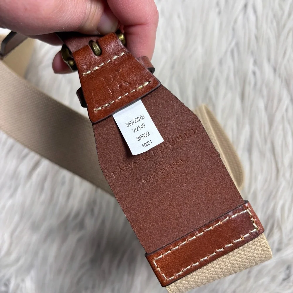 Banana‎ Republic Women's M L Woven Stretch Belt Equestrian Prep Heritage Western